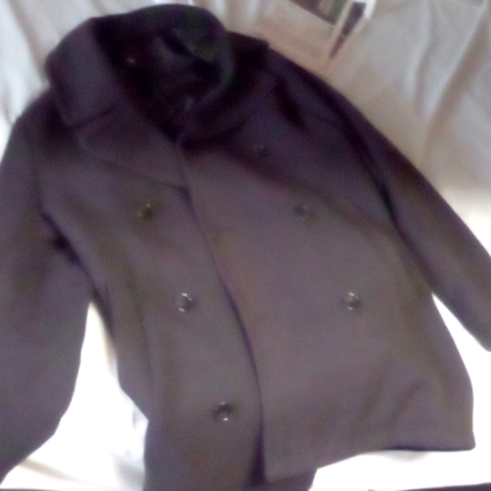 Black H&M pea coat, size 40R
